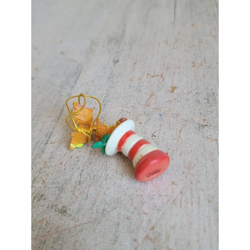 Vintage dr Seuss moose in hat mini ornament Xmas Mistletoe unique home